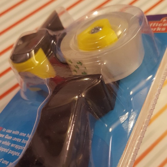 Office Works Office Mini Tape Gun Black Clear Tape Roll Poshmark